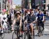 Several hundred cyclists gather in the “Critical Mass” ride / Article