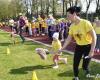 Students of pre-school educational institutions compete in a sports festival