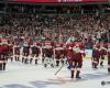 The Latvian hockey team defeats Norway in the last test match