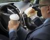 39% of drivers talk on the phone while driving, 40% drink coffee